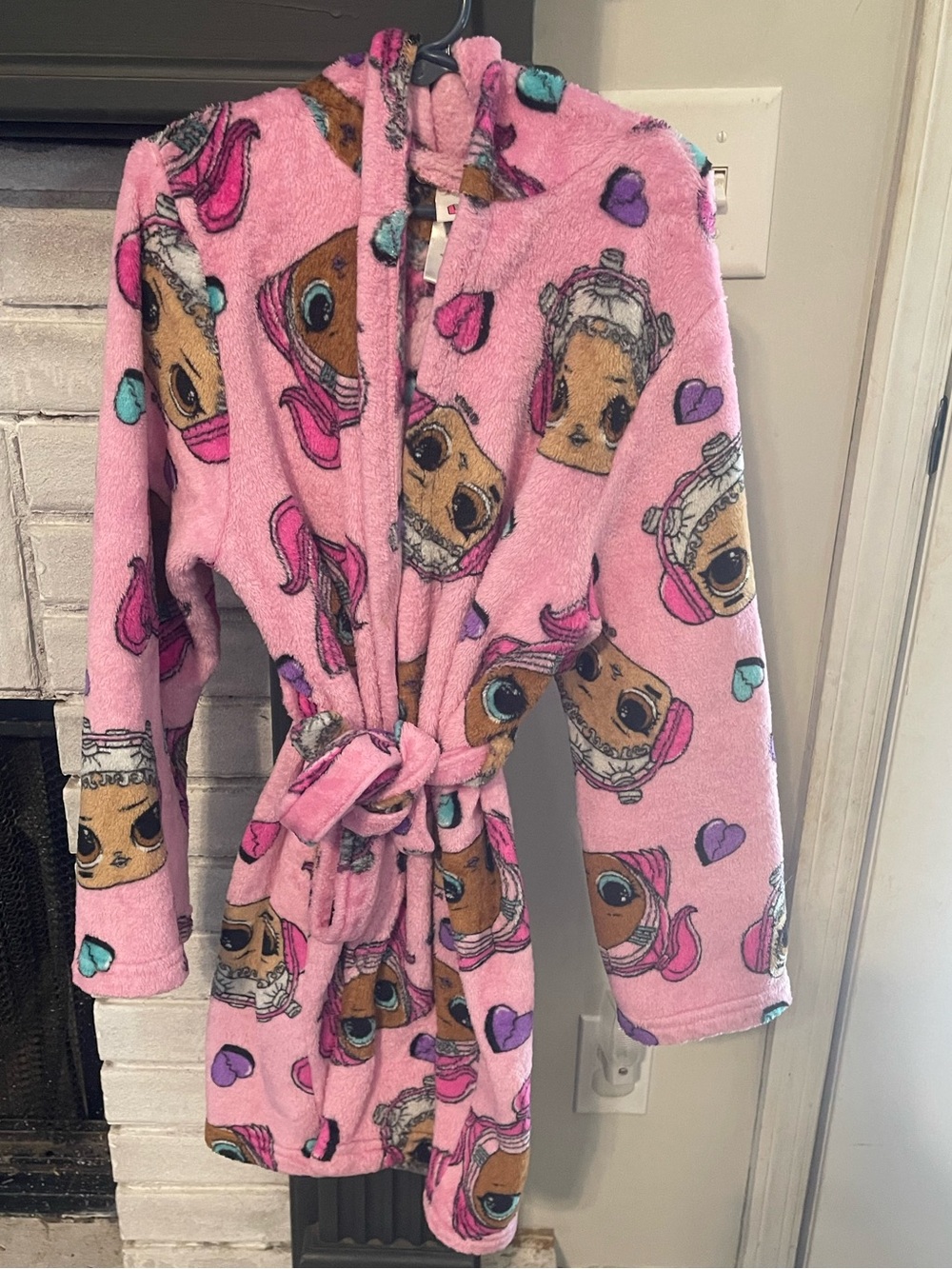 L.O.L. Pink Hooded Plush Character Robe
